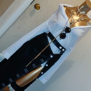 Faux Leather Skirt